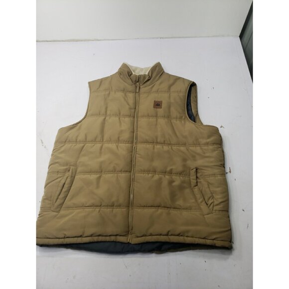 Field & Stream Sleeveless Vest Full Zip Tan Puffer Lined Pockets Size XXL - Picture 1 of 16
